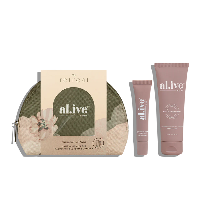 al.ive Body Hand  & Lip Gift Set - Raspberry Blossom & Juniper
