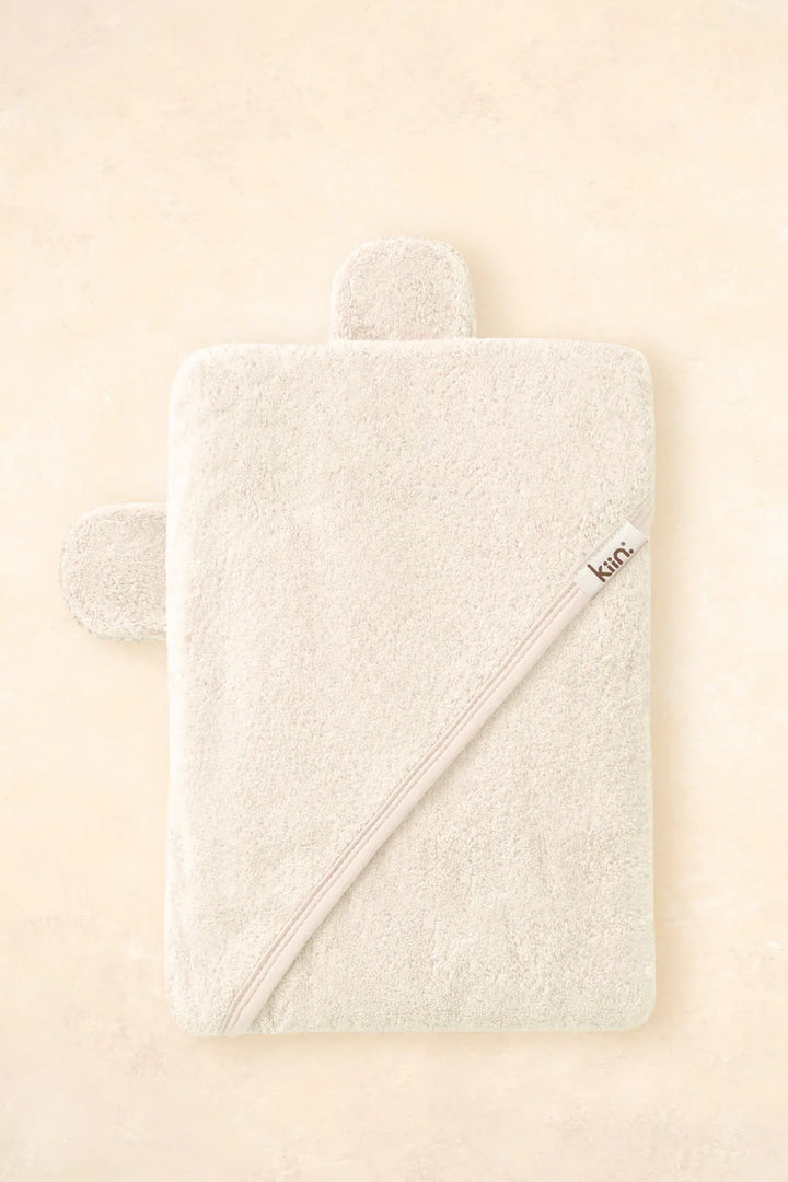 Kiin Bamboo Cotton Hooded Towel - Ivory