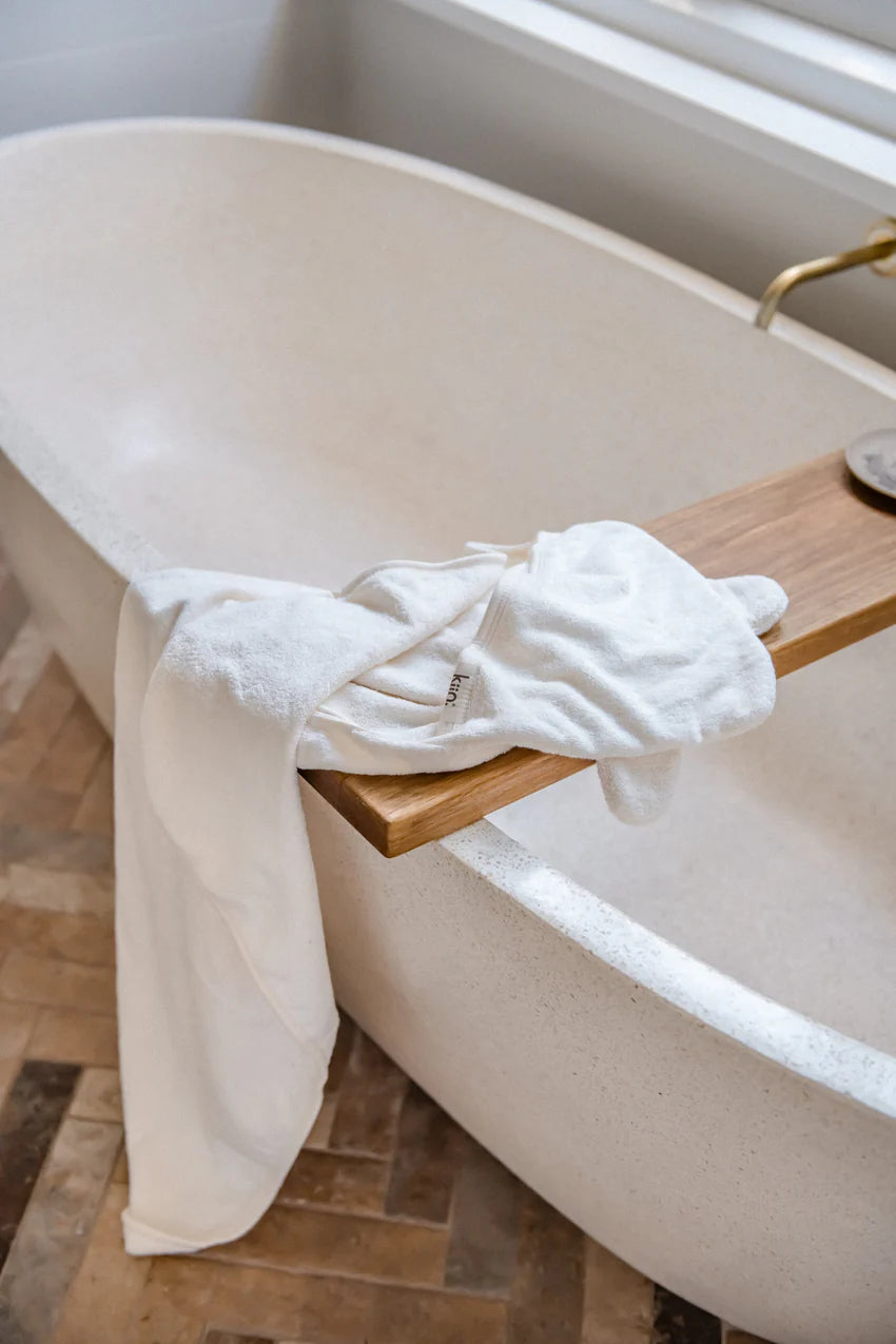 Kiin Bamboo Cotton Hooded Towel - Ivory