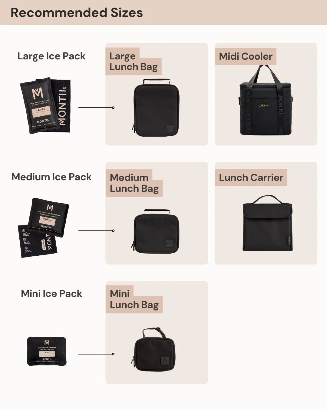 Montiico Ice Pack & Cover - Mini