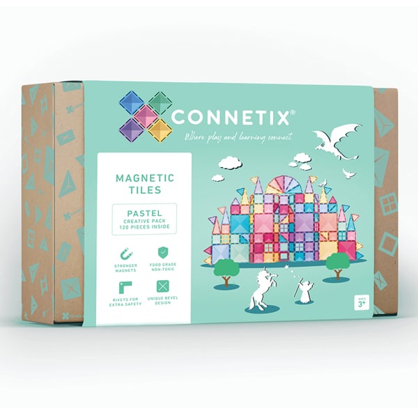 Connetix Magnetic Tiles Pastel Creative 120 Piece Pack