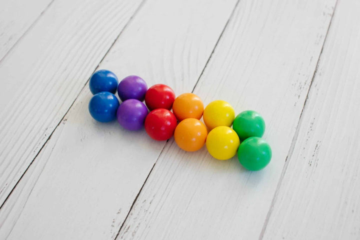 Connetix Wooden Rainbow Balls 12 Pack