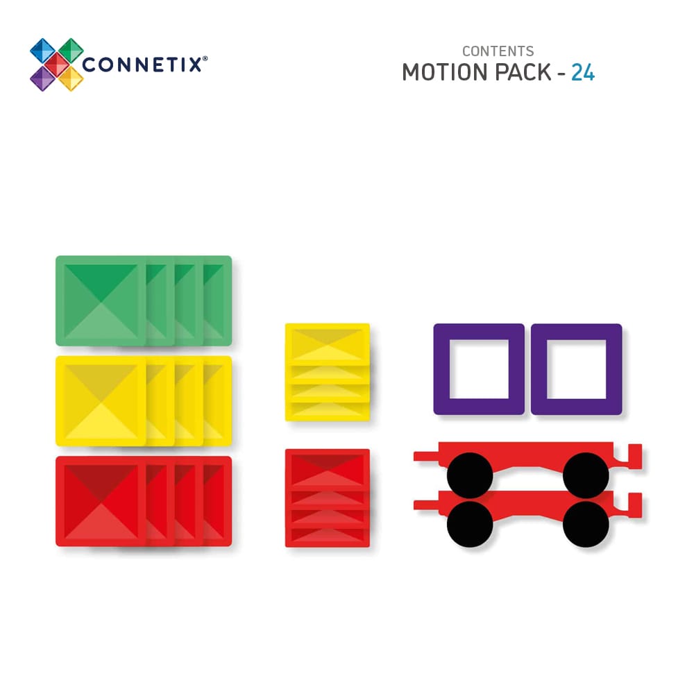 Connetix Magnetic Tiles Rainbow Motion 24 Piece Pack