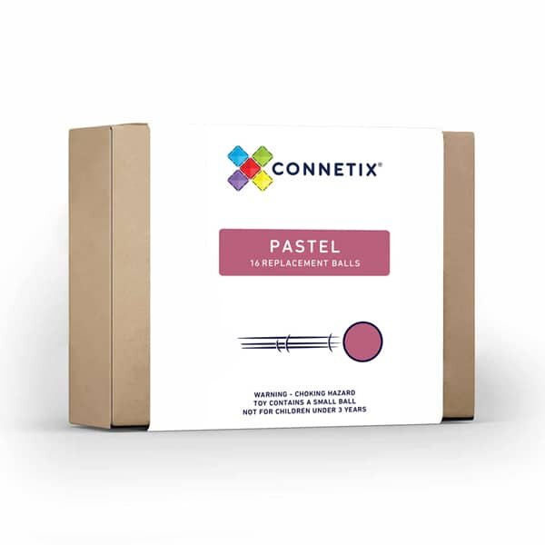 Connetix Wooden Pastel Balls 16 Pack