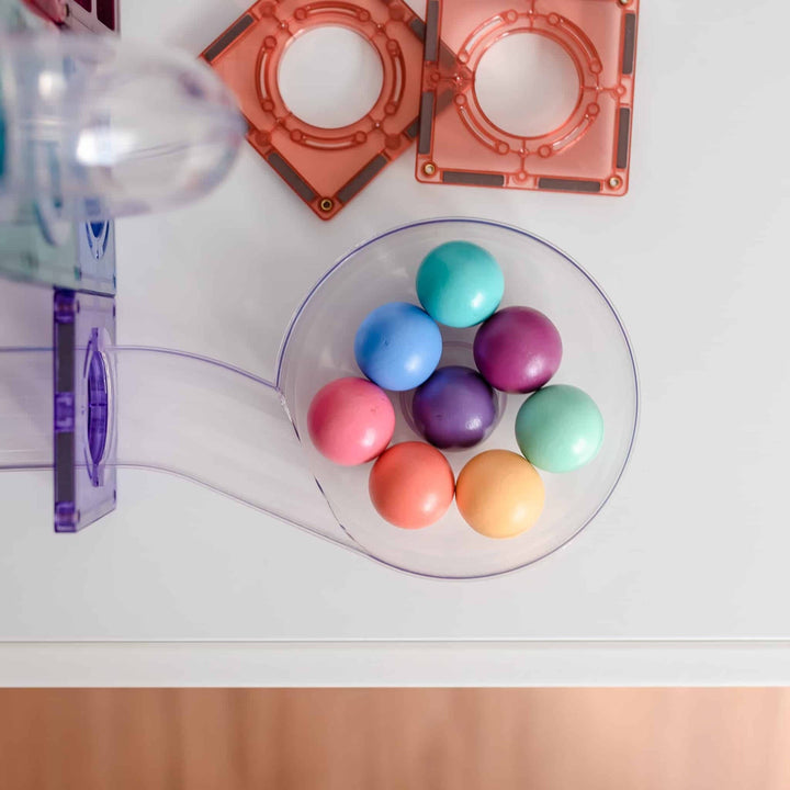 Connetix Wooden Pastel Balls 16 Pack