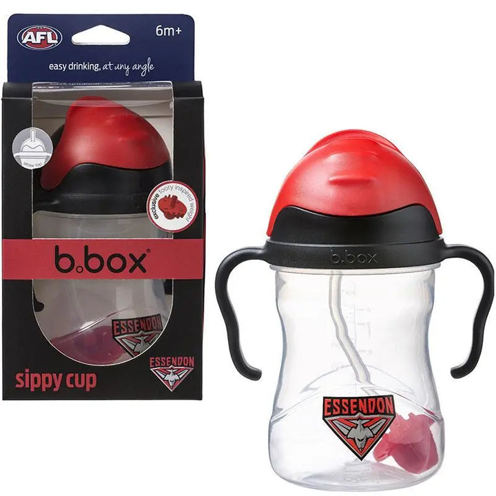 bbox AFL Weighted Straw Sippy Cup 240ml - Essendon