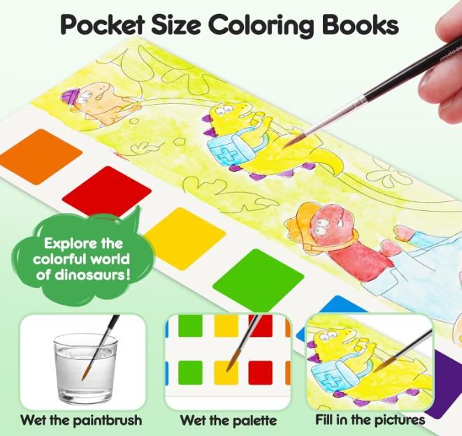 Watercolour Painting Set  - Dinosaurs