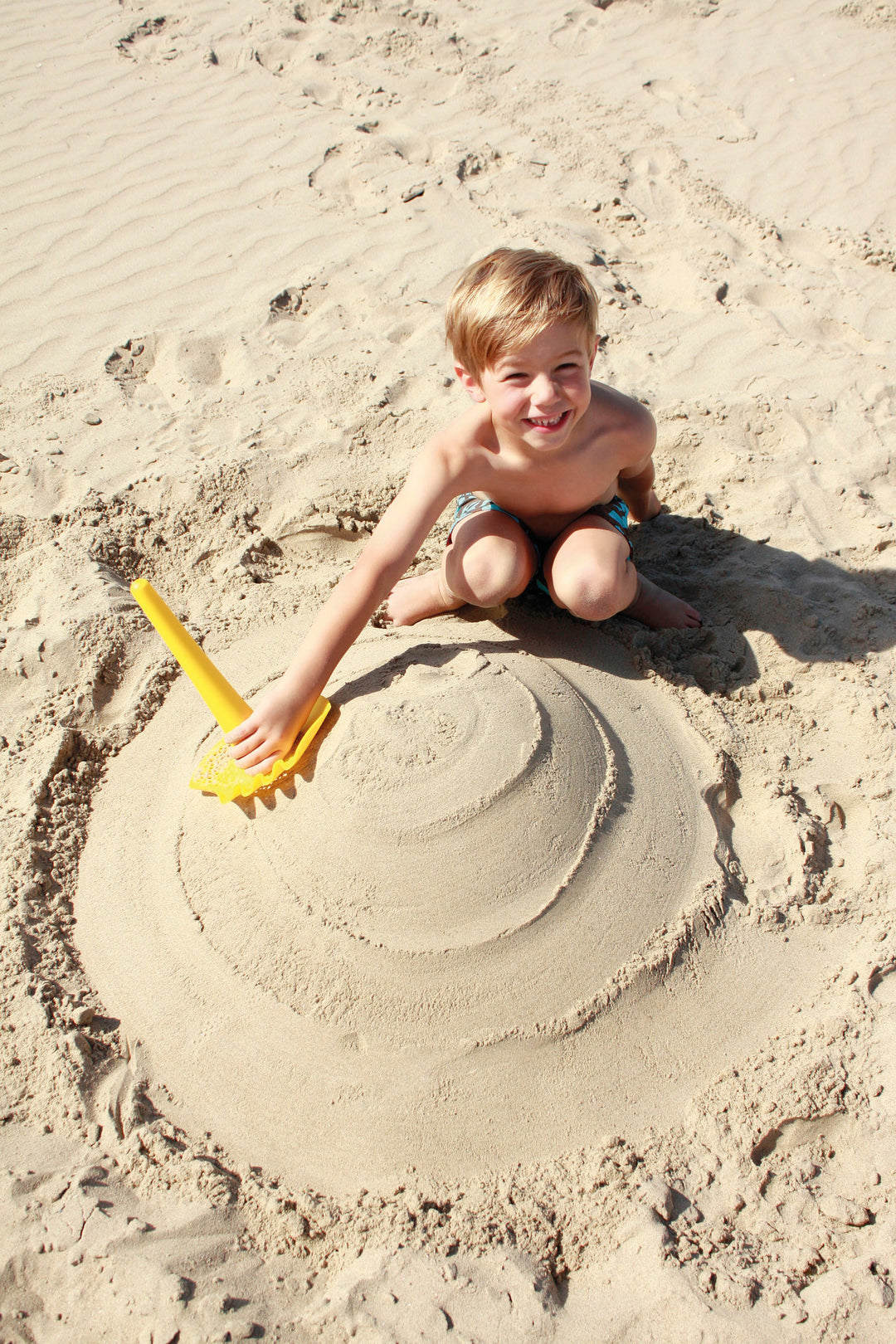 Quut Triplet Sensory Sand Toy - Yellow Stone