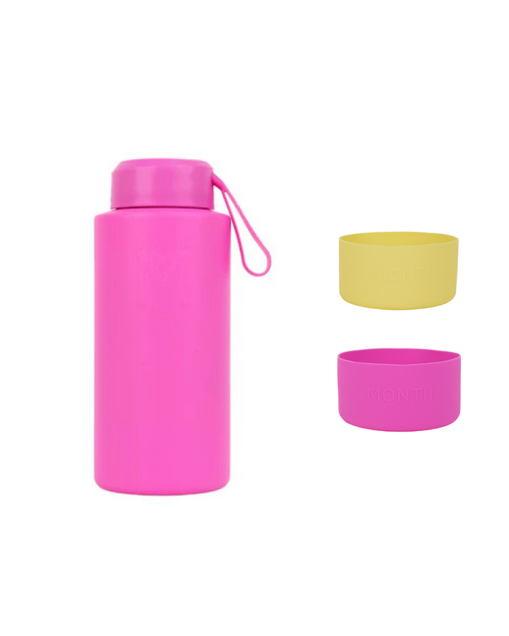 MontiiCo Fusion Flask Lid Drink Bottle | Calypso 1lt + 2 x BUMPERS