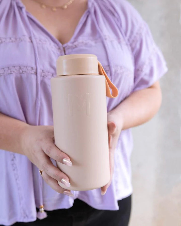 Montiico Fusion Dune 1lt Drink Bottle with Flask Lid + FREE BUMPER
