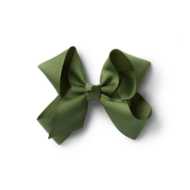 Snuggle Hunny Bow Hair Clip - Olive