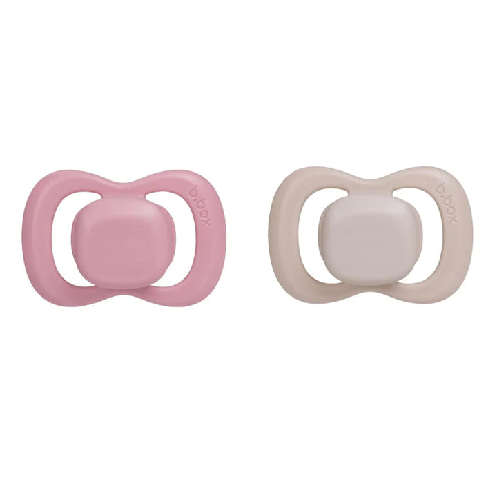 B.box Dummies Twin Pack Symmetrical Silicone Teat - Assorted