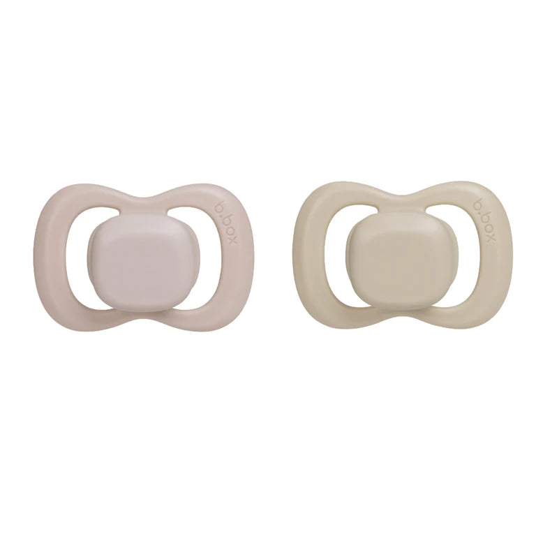 B.box Dummies Twin Pack Symmetrical Silicone Teat - Assorted