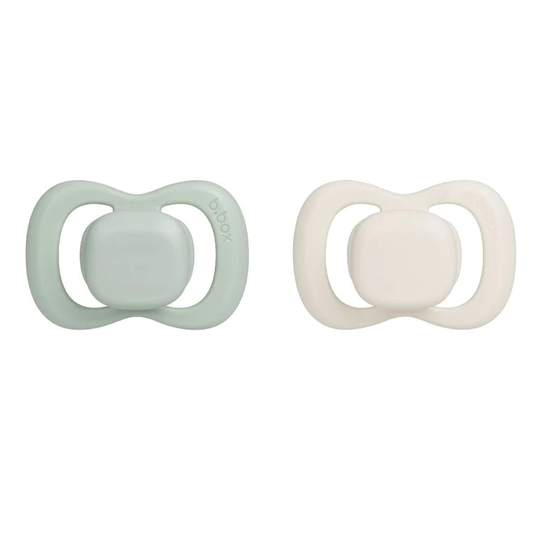 B.box Dummies Twin Pack Symmetrical Silicone Teat - Assorted