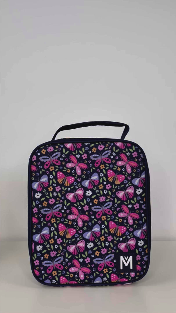 Montiico Large Insulated Lunch Bag - Butterflies