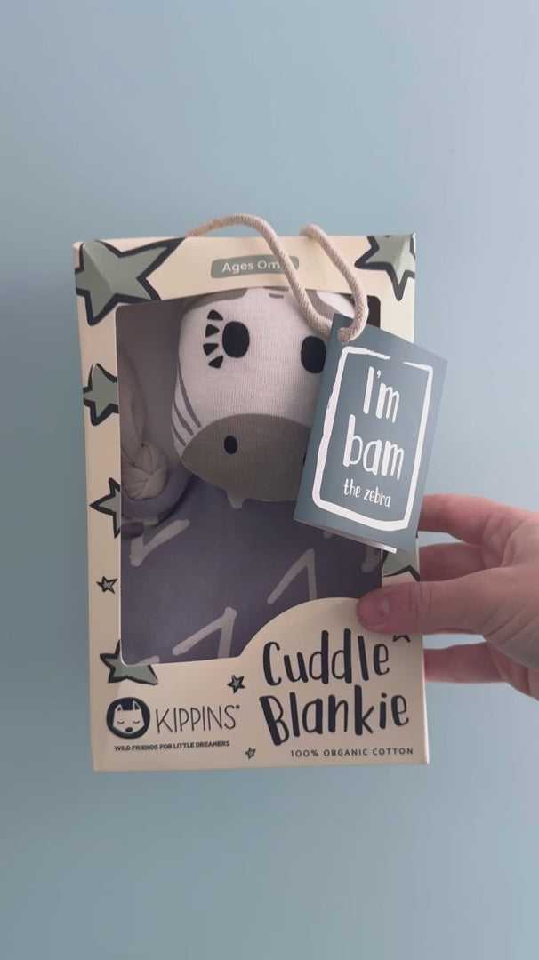 Kippin Organic Cotton Baby Comforter - Bam the Zebra