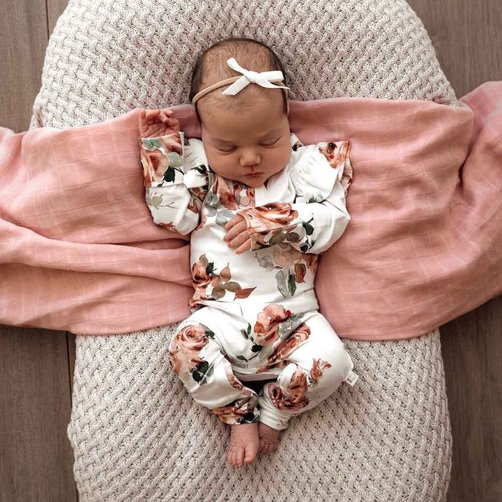 Snuggle Hunny Organic Growsuit - Rosebud