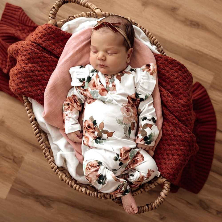 Snuggle Hunny Organic Growsuit - Rosebud