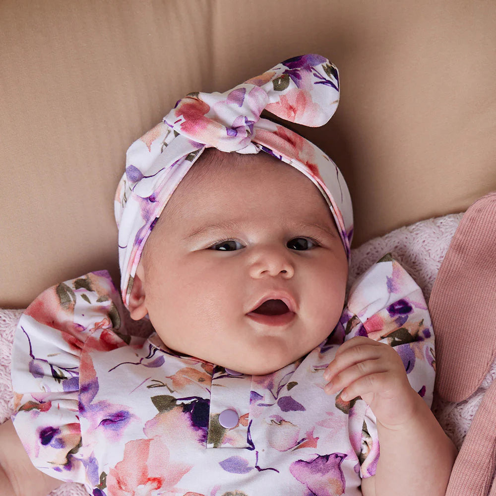 Snuggle Hunny Organic Top Knot Headband - Blushing Beauty