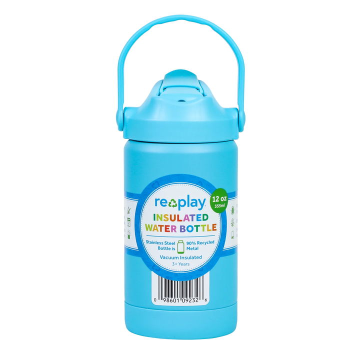Re-Play 355ml Insulated Water Bottle -  Pool Blue