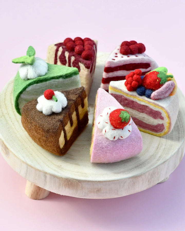 Fresh Fruit Torte Slice Felt Play Food