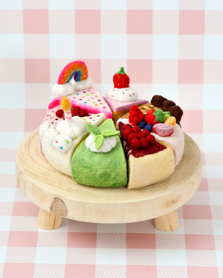 German Chocolate Cake Slice Felt Play Food