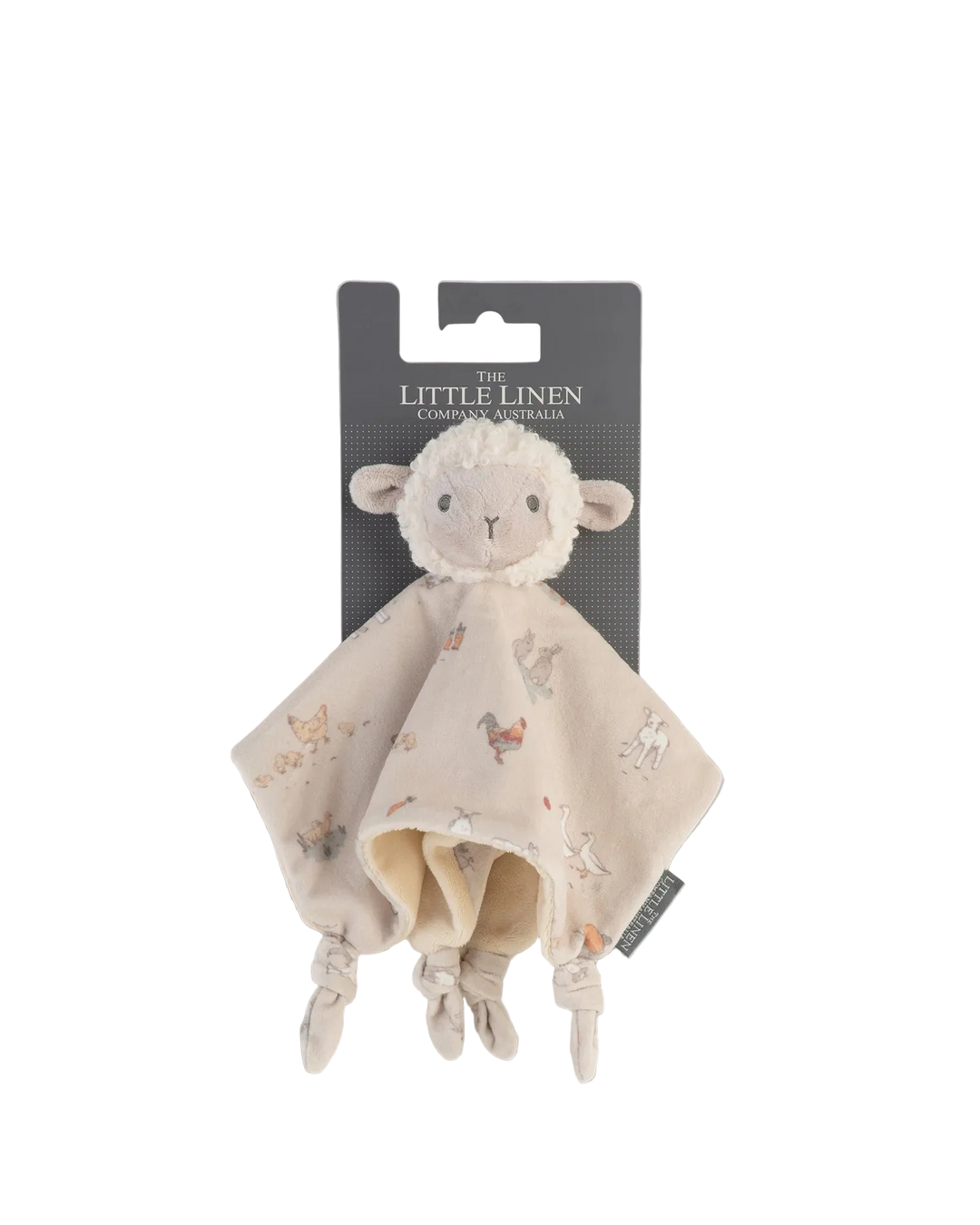 Little Linen Baby Comforter / Security Blanket - Farmyard Lamb