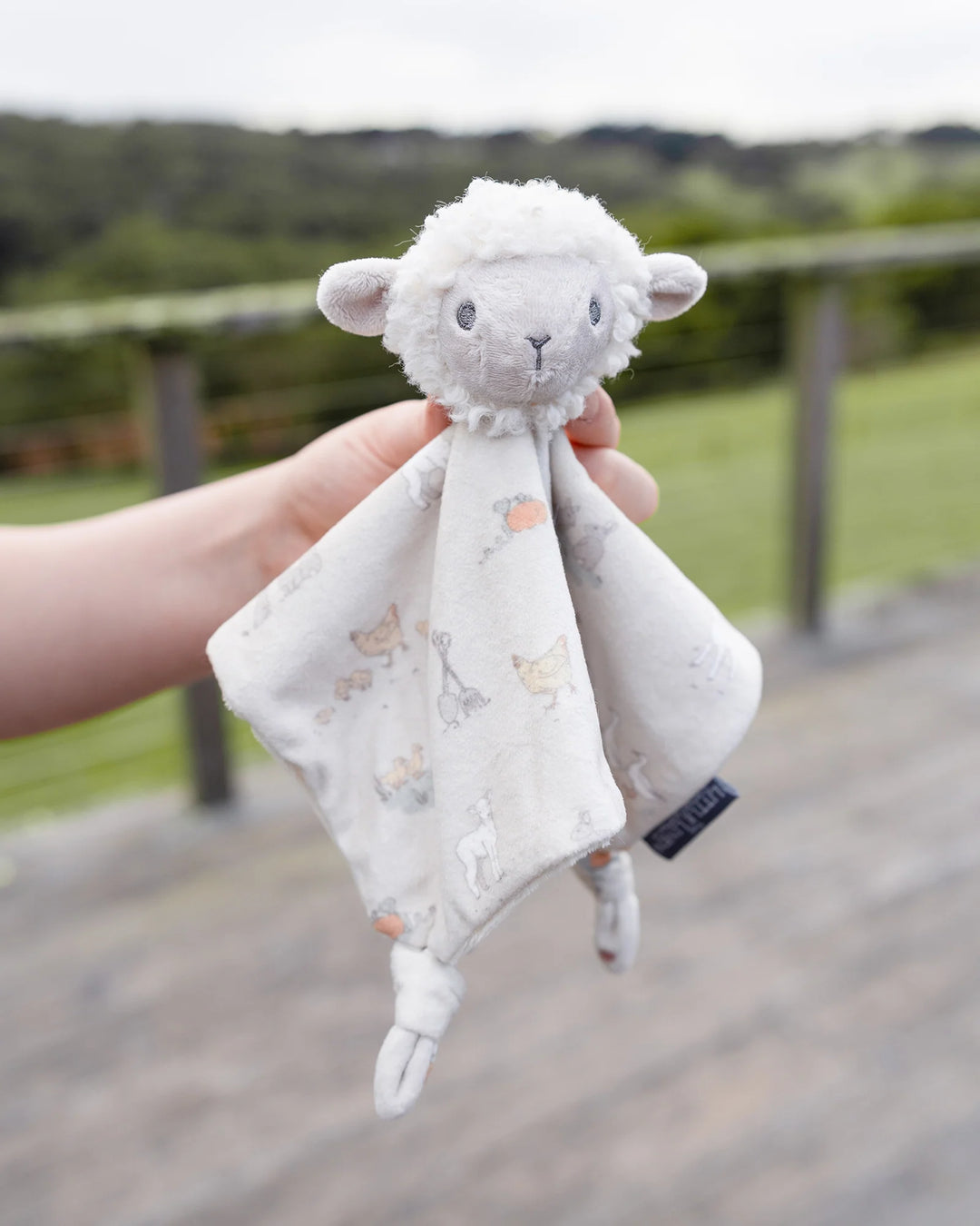 Little Linen Baby Comforter / Security Blanket - Farmyard Lamb