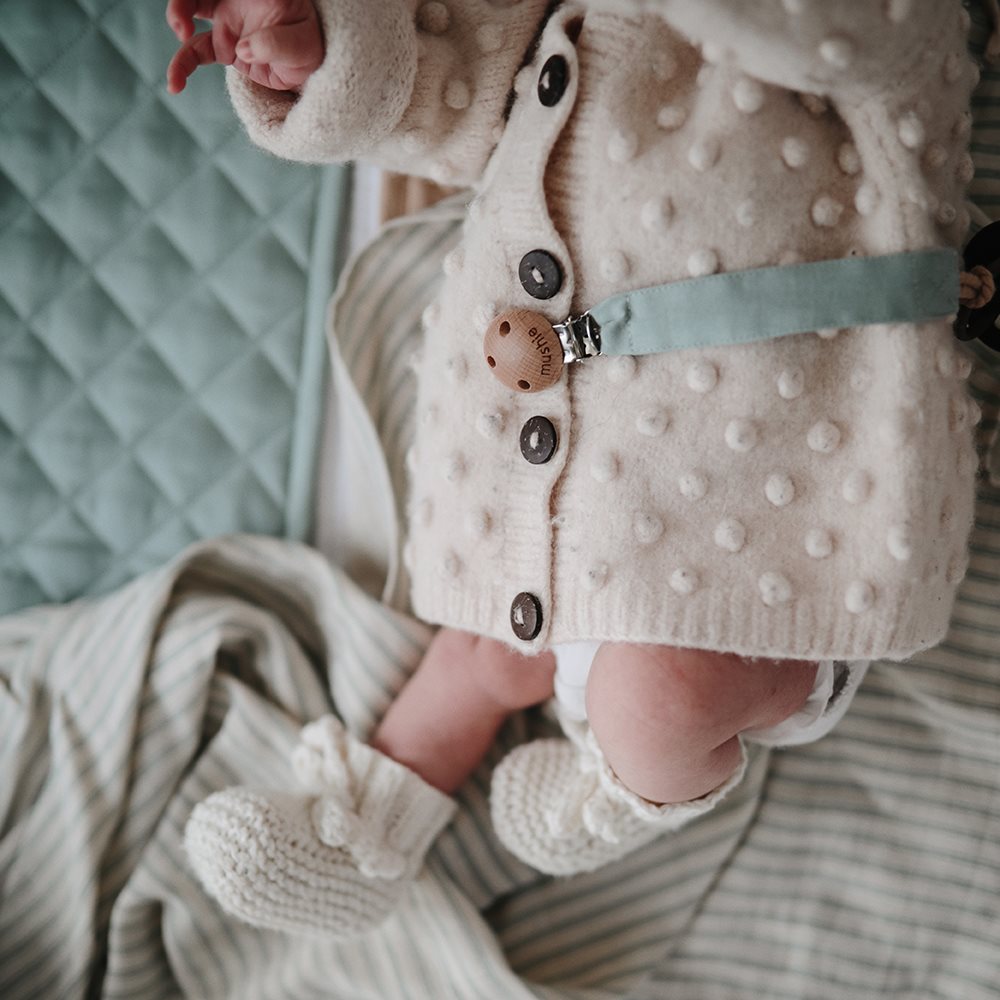 Mushie Fabric Pacifier Clip