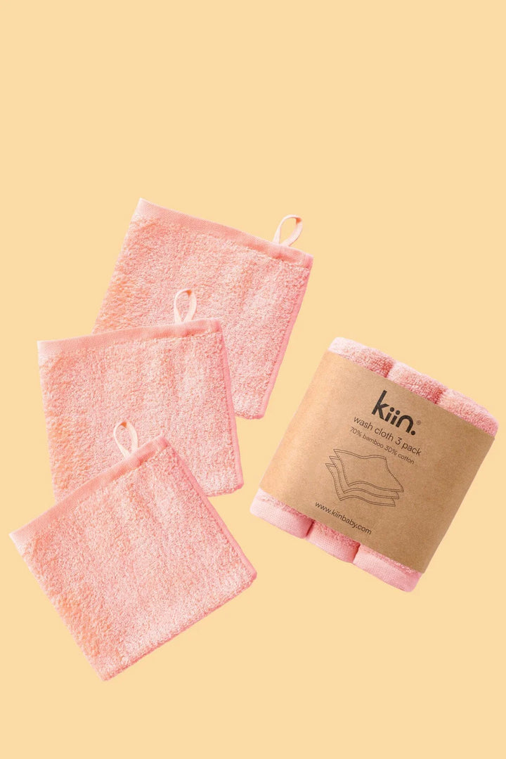 Kiin Bamboo Cotton Wash Cloth 3 Pack