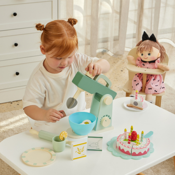 Wooden Kitchen Mixer Play Set