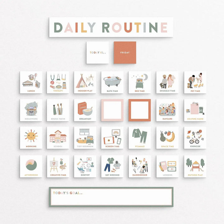 Kids Daily Routine Magnets | Visual Activity & Task Guide