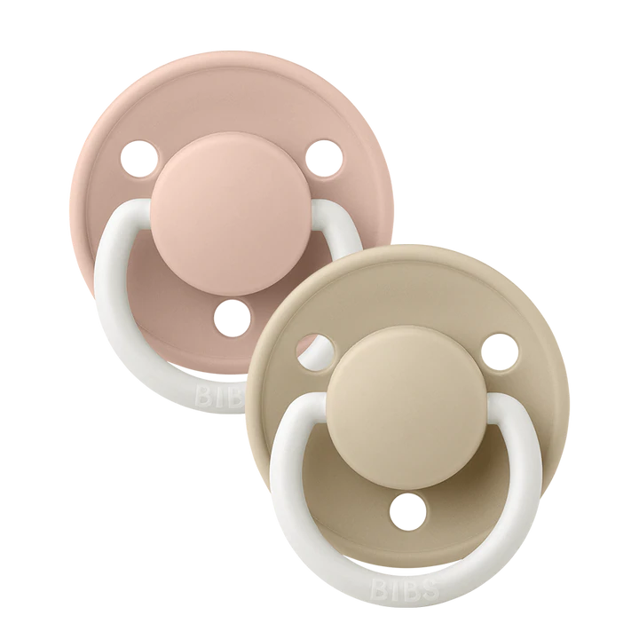 Bibs Pacifier De Lux Silicone 2 Pk Blush Glow One Size Bibs Pacifier De Lux Silicone 2 Pk Blush Glow One Size