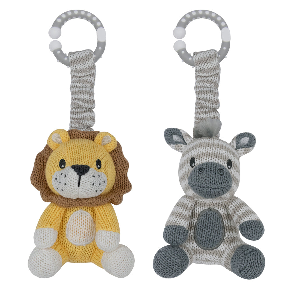 Pram/Stroller Toys - Zebra & Lion