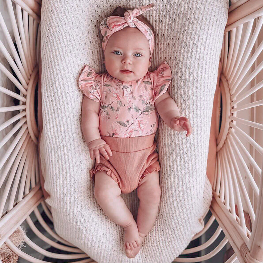 Snuggle Hunny Organic Ribbed High Waist Bloomers - Rose