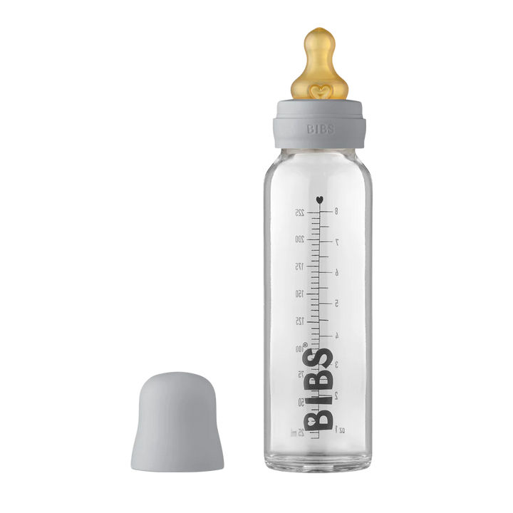 BIBS Baby Glass Bottle Complete Set 225ml | Cloud