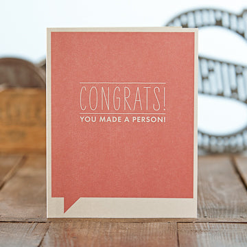 Greeting Card - Congrats you made a person!