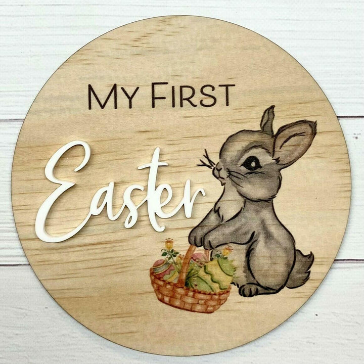 My First Easter Large Wooden Plaque - Bunny