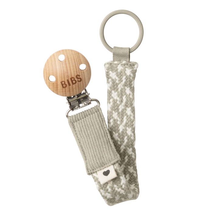 BIBS Pacifier Clip | Ivory & Sand