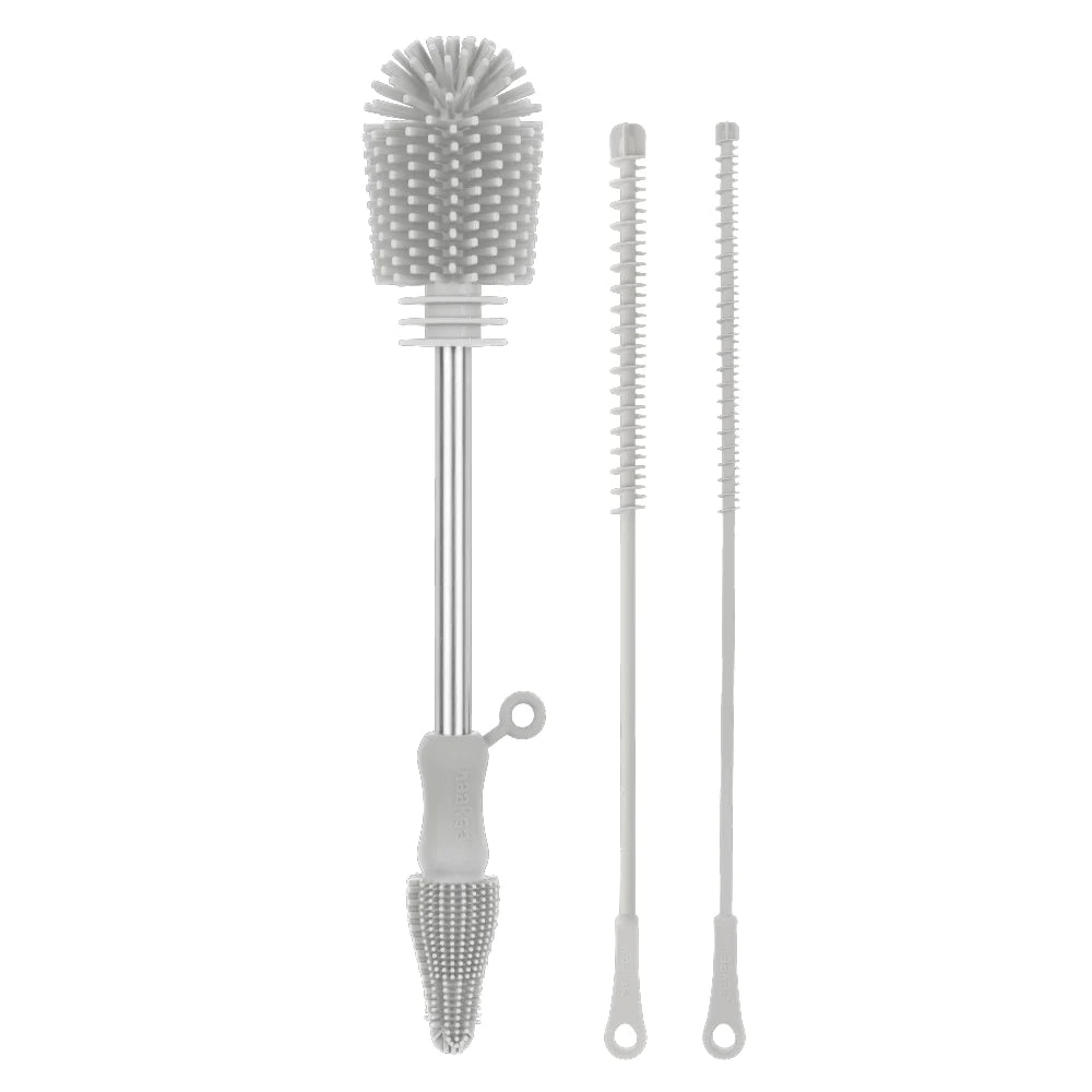 Haakaa Silicone Cleaning Brush Kit - Grey