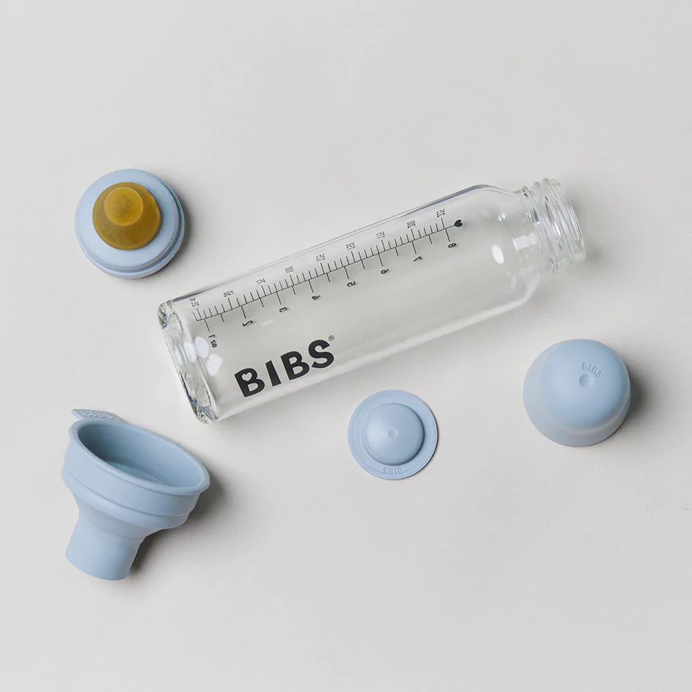 BIBS Baby Glass Bottle Complete Set 225ml | Dusky Lilac