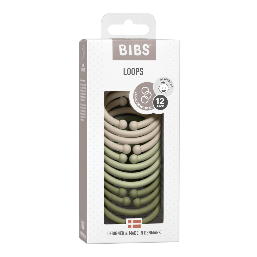 BIBS Loops 12 Pack Vanilla / Sage / Olive