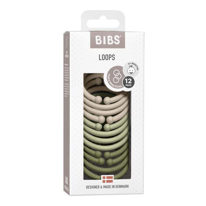 BIBS Loops 12 Pack Vanilla / Sage / Olive