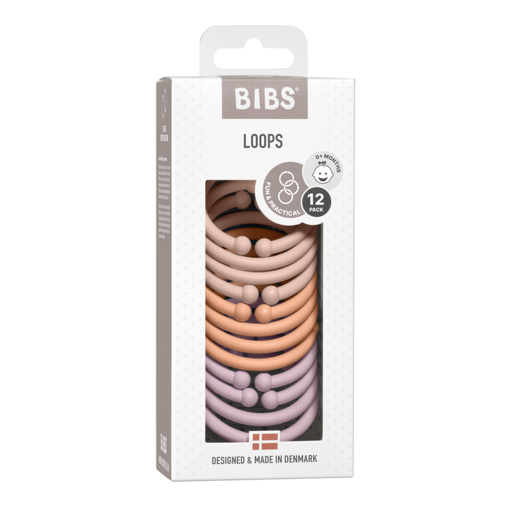 BIBS Loops 12 Pack  Blush / Peach / Dusky Lilac