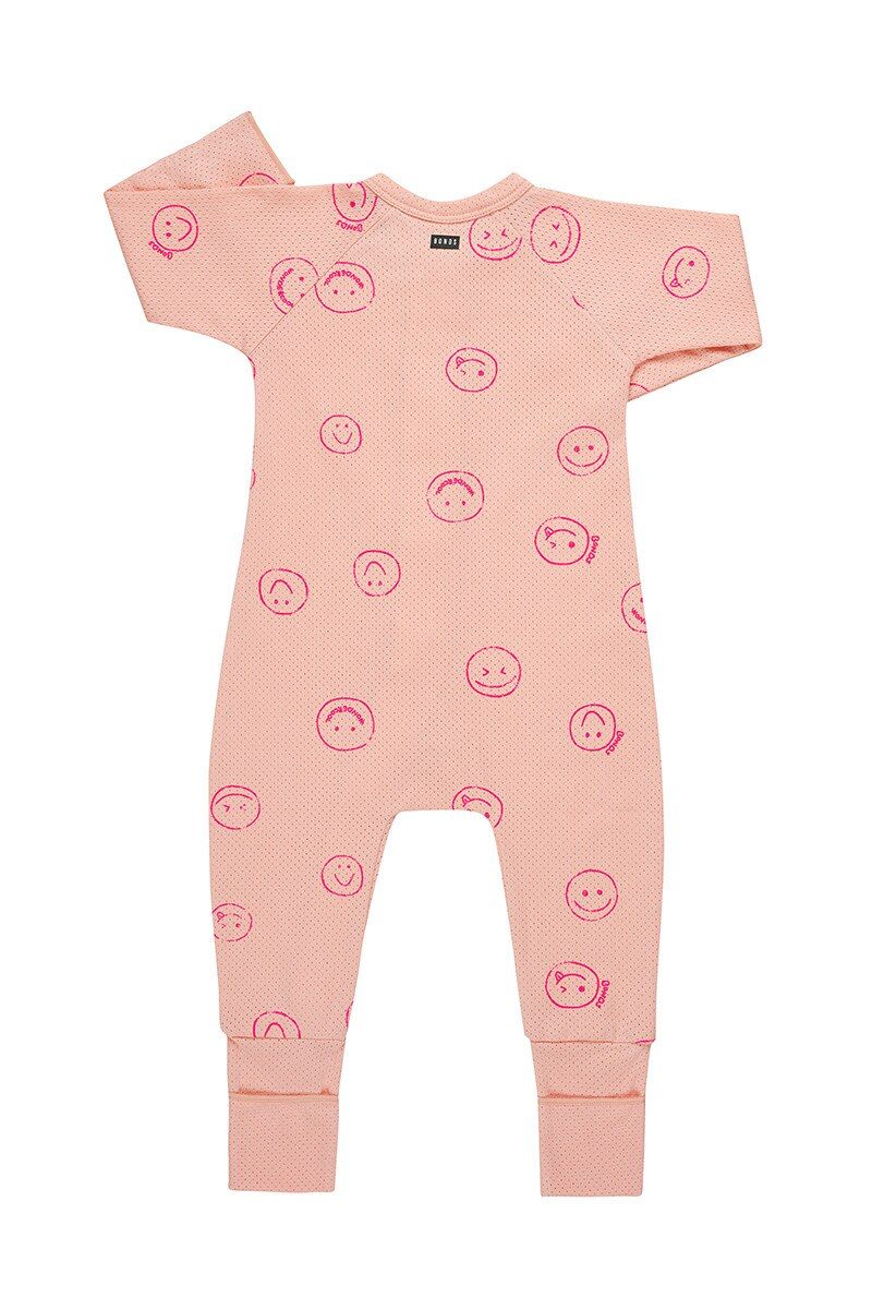 Bonds Baby Wondercool Eyelet Zip Wondersuit - Wondersmile Pink