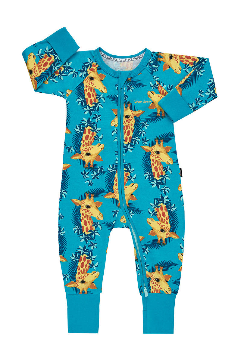 Bonds Baby Zippy Wondersuit - George Giraffe Teal
