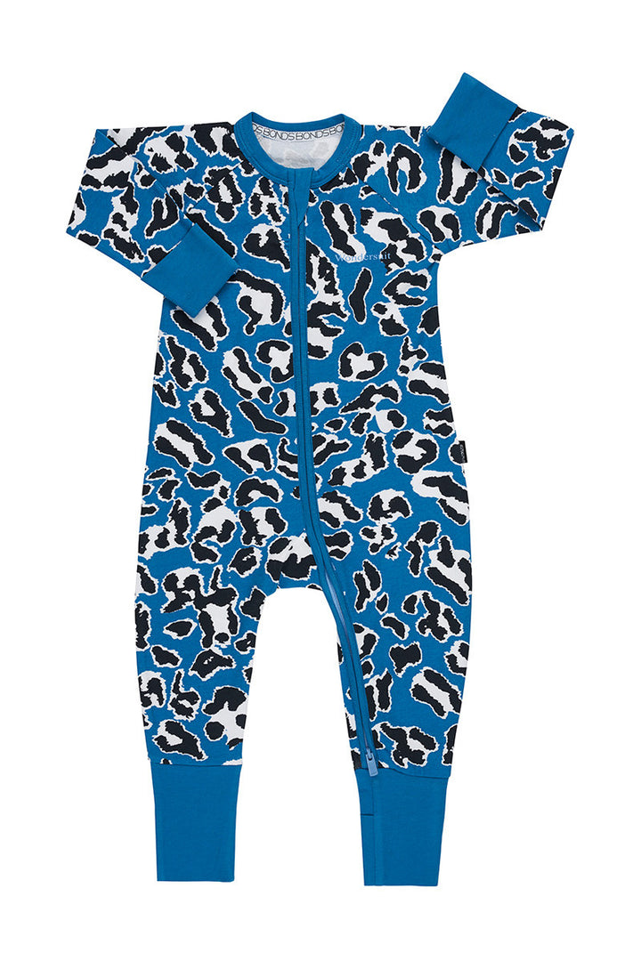 Bonds Baby Zippy Wondersuit - Major Leopard Blue