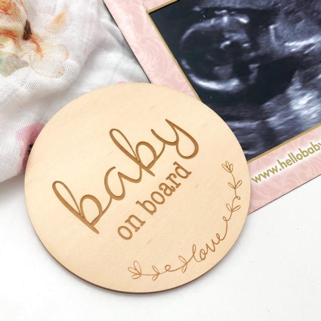 Assorted Timber Baby Milestone Announcement Plaques