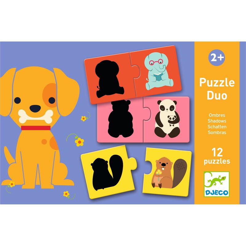 Animal Duo Shadows 24p Puzzle Set