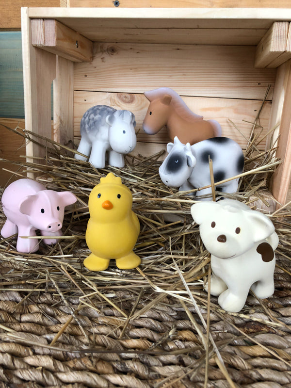 Tikiri My First Farm Animals Natural Rubber Toys